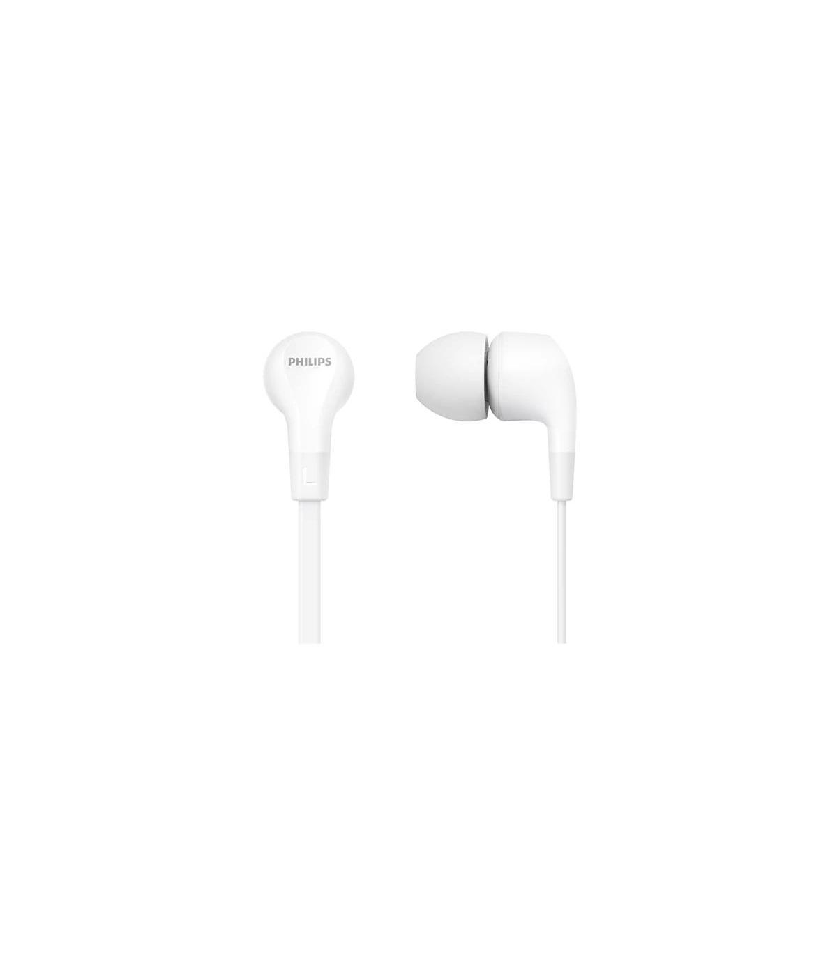 Auriculares Intrauditivos Philips TAE1105WT  Con Micrfono  Jack 3.5  Blancos
