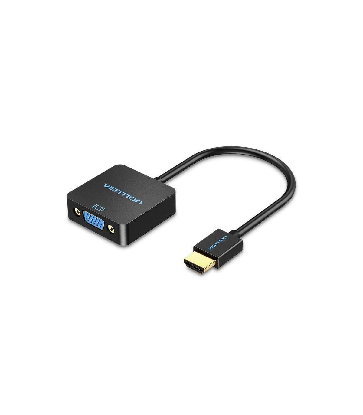 Conversor Vention ACPBB/ HDMI Macho - VGA Hembra/ 15cm/ Negro