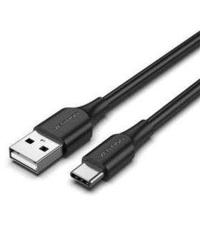 Cable USB 2.0 Tipo-C Vention CTHBF/ USB Tipo-C Macho - USB Macho/ 480Mbps/ 1m/ Negro
