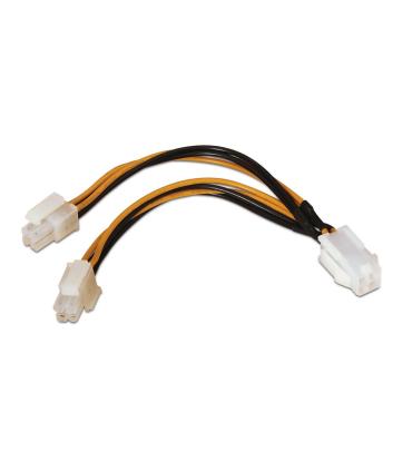 Cable Alimentacin Para Microprocesador Aisens A131-0166  Molex 4+4 PIN Macho - Molex 4 PIN Hembra  Hasta 54W  15cm