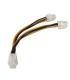 Cable Alimentacin Para Microprocesador Aisens A131-0166  Molex 4+4 PIN Macho - Molex 4 PIN Hembra  Hasta 54W  15cm