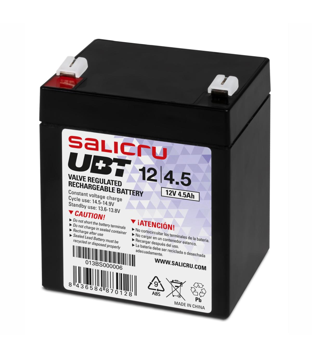 Batera Salicru UBT 12 4,5 Compatible Con SAI Salicru Segn Especificaciones