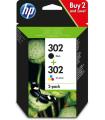 HP 302 CARTUCHO DE TINTA NEGRO+TRICOLOR HP302