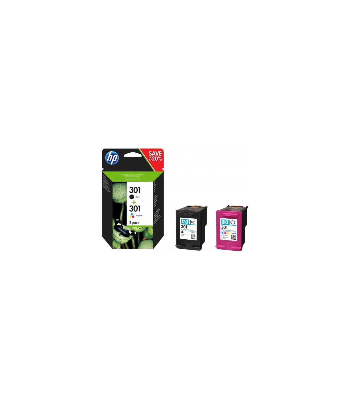 TINTA HP NEGRO HP301 PACK (NEGRO/TRICOLOR) N9J72AE
