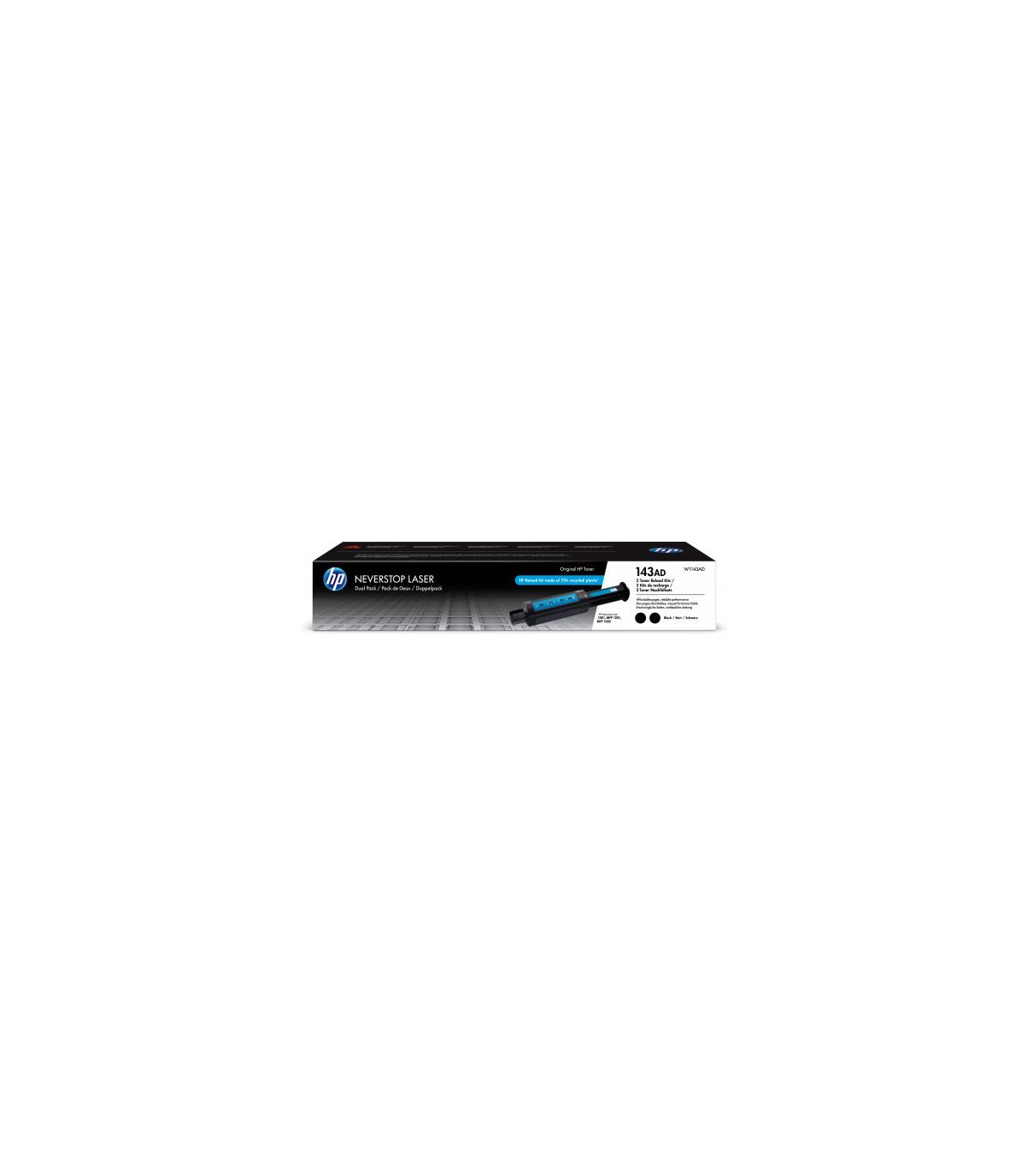 HP TONER 143AD NEGRO KIT RECARGA X 2 NEVERSTOP (W1143AD)