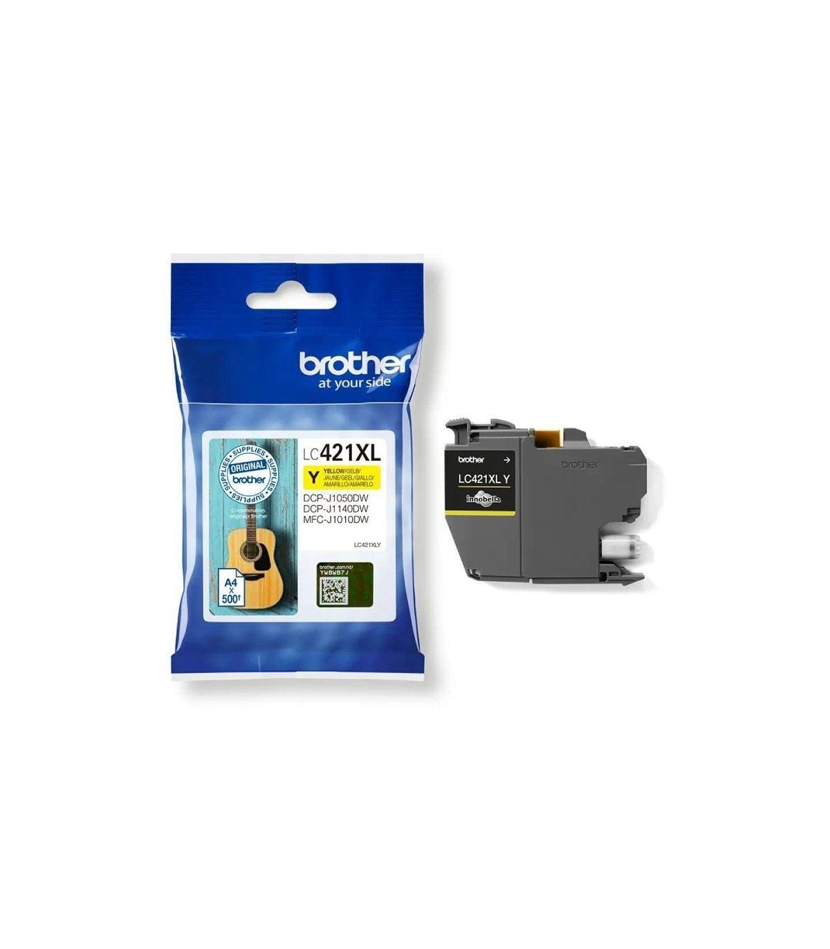 Cartucho de Tinta Original Brother LC421XL Alta Capacidad/ Amarillo