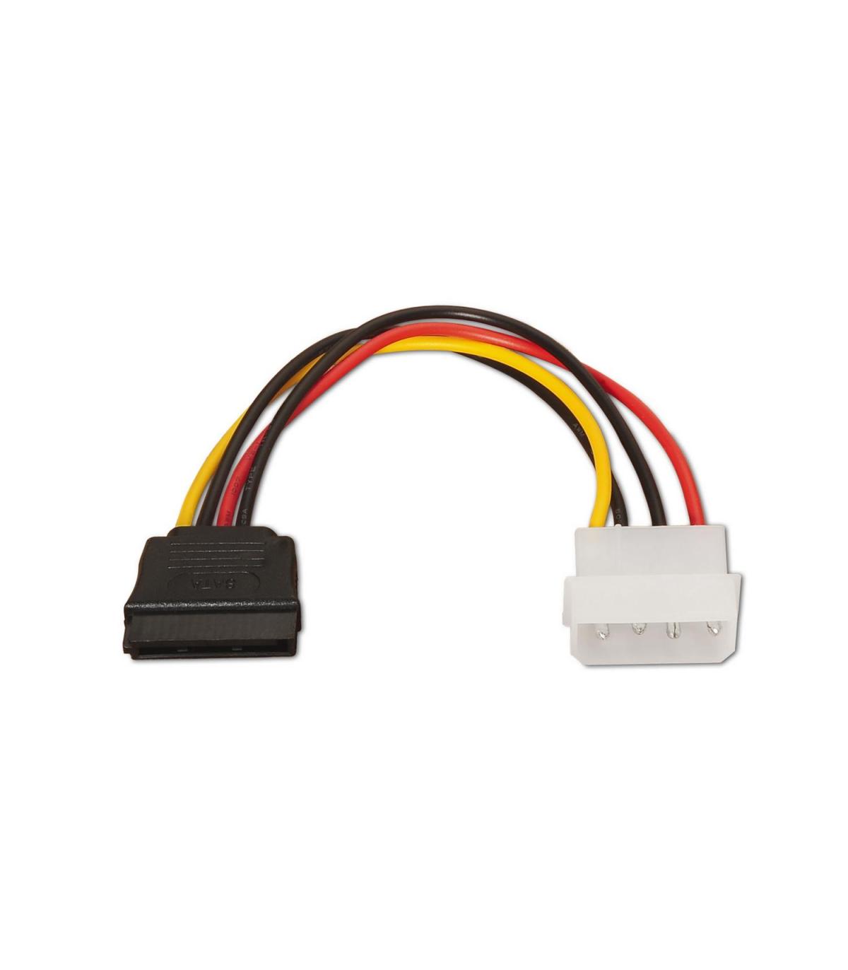 Cable Alimentacin SATA Aisens A131-0158  Molex 4 PIN Macho - SATA Hembra  Hasta 54W  16cm
