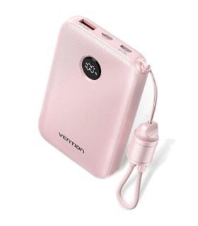 Powerbank 10000mAh Vention FKAP0-C/ 22.5W/ Rosa/ Incluye Cable USB Tipo-C