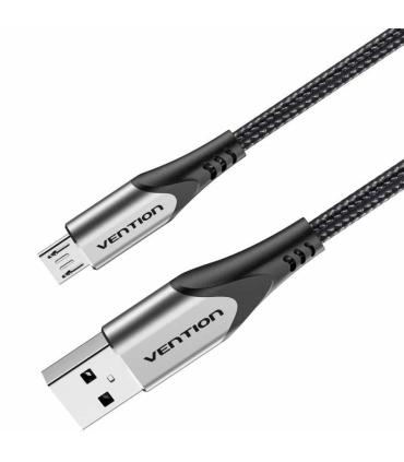 Cable USB 2.0 Vention COAHH/ microUSB Macho - USB Macho/ 480Mbps/ 2m/ Gris