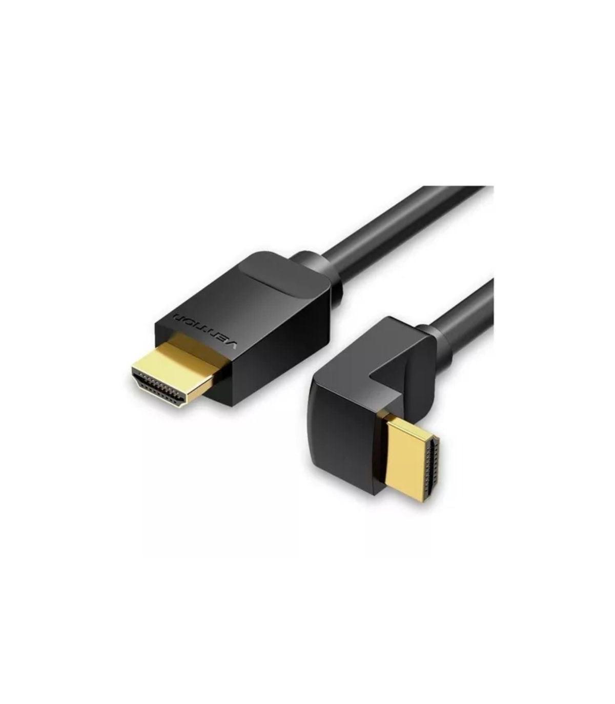 Cable HDMI 2.0 4K Acodado 90 Vention AARBG/ HDMI Macho - HDMI Macho/ 1.5m/ Negro