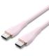 Cable USB 2.0 Tipo-C Vention TAWPF/ USB Tipo-C Macho - USB Tipo-C Macho/ Hasta 100W/ 480Mbps/ 1m/ Rosa