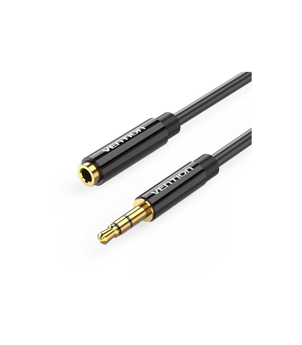 Cable Estreo Vention BBZBF/ Jack 3.5 Macho - Jack 3.5 Hembra/ 1m/ Negro