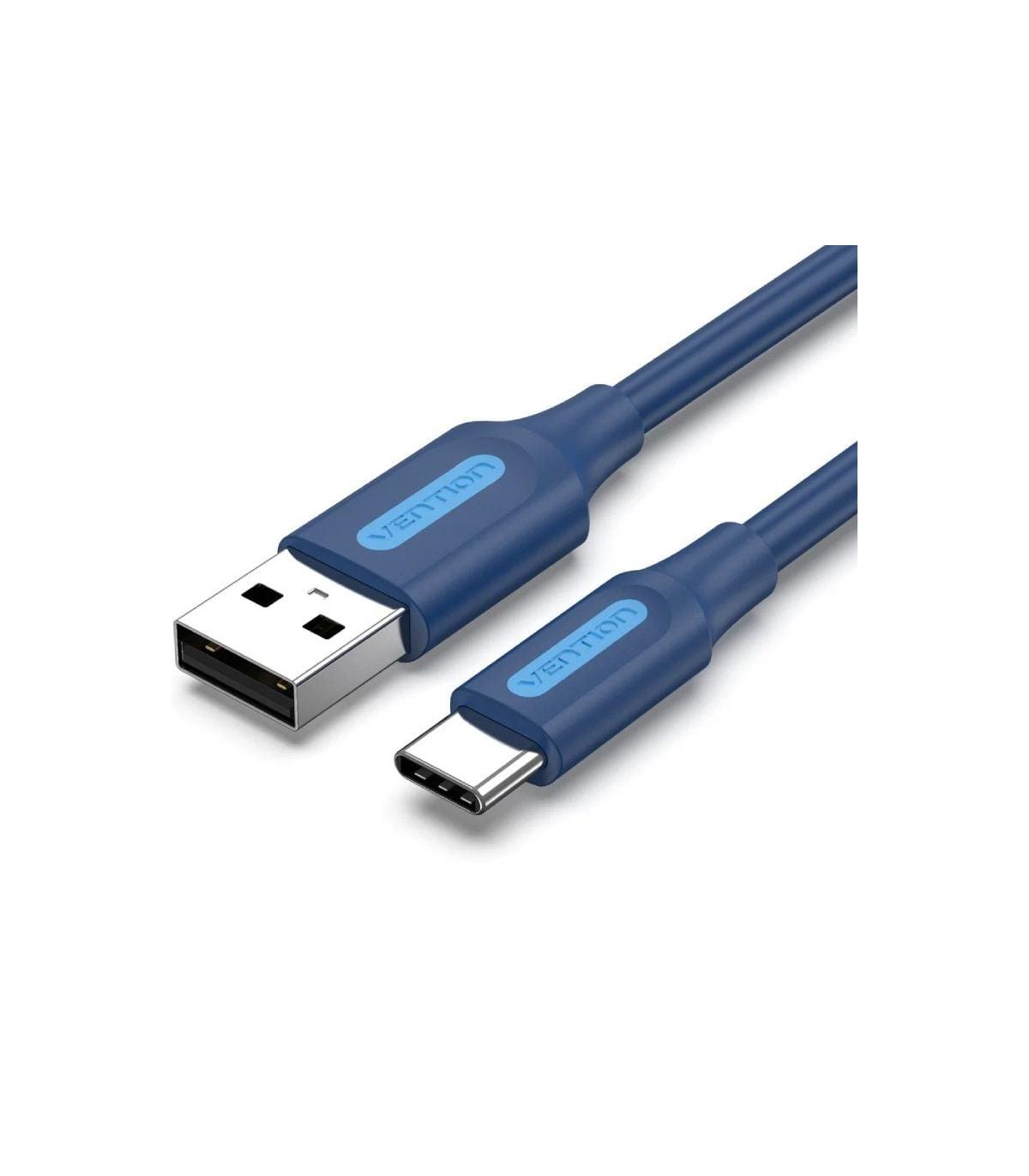 Cable USB 2.0 Tipo-C Vention COKLH/ USB Tipo-C Macho - USB Macho/ 480Mbps/ 2m/ Azul