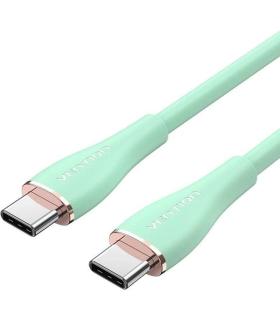 Cable USB 2.0 Tipo-C Vention TAWGF/ USB Tipo-C Macho - USB Tipo-C Macho/ Hasta 100W/ 480Mbps/ 1m/ Verde