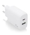 CARGADOR AISENS 25W 1XUSB-C PD3.0 1XUSB-A QC3.0 BLANCO