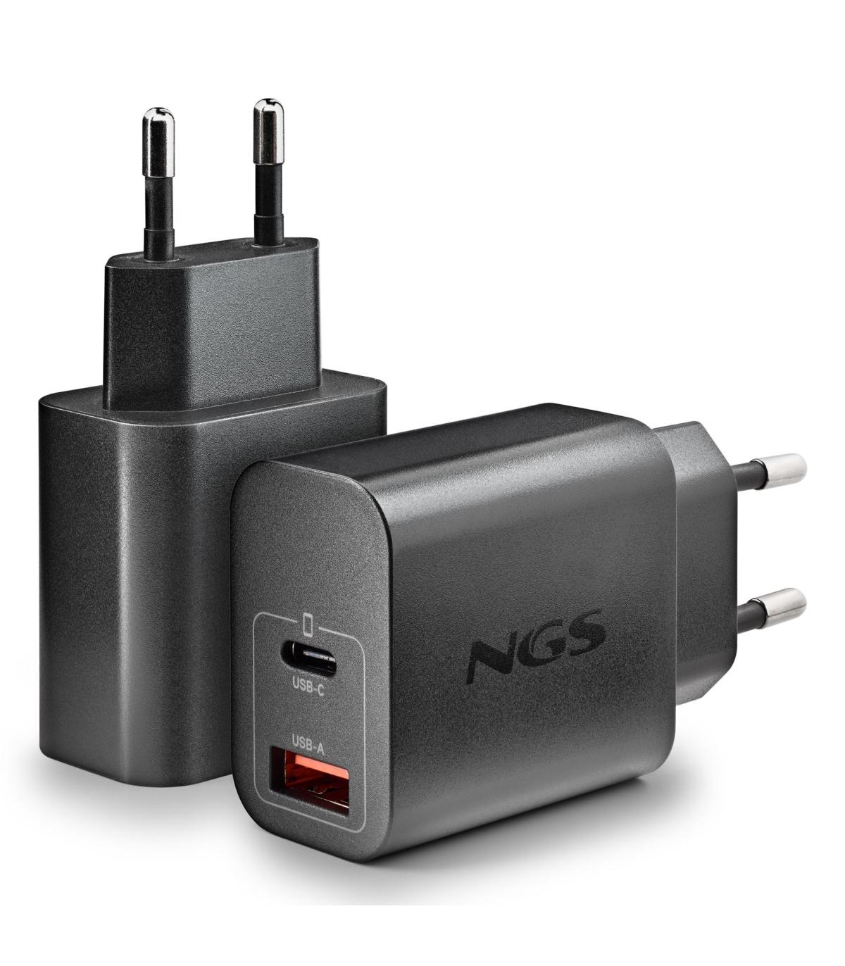 CARGADOR NGS DE PARED ULTRARRAPIDO DE 20W CON 2 PUERTOS USB-C + USB-A