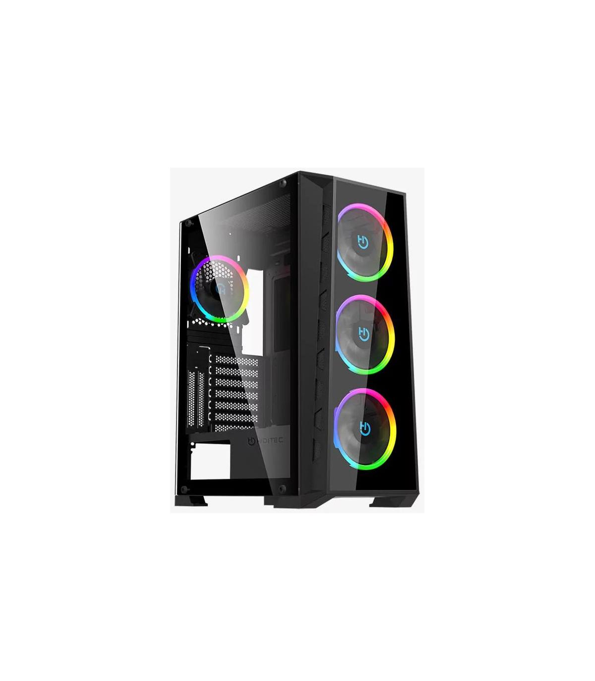 Caja Gaming Semitorre Hiditec MH12 GLASS