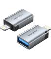 Adaptador OTG USB Vention CUCH0/ USB Hembra - Lightning Macho/ Azul