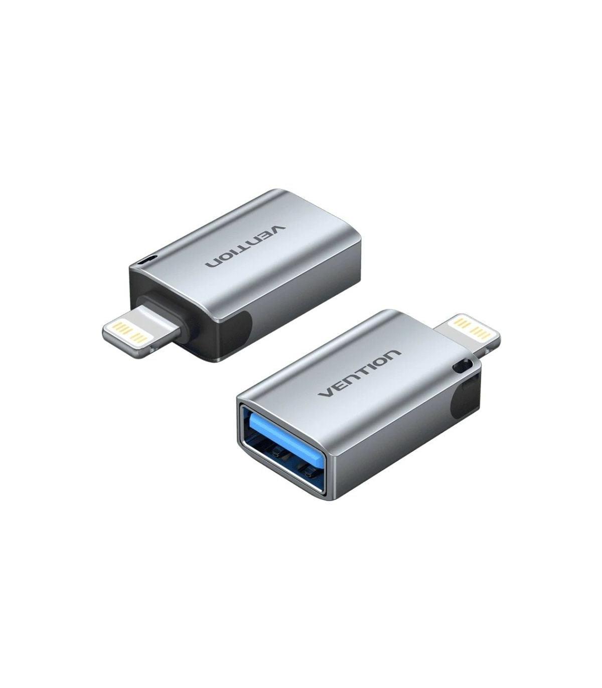 Adaptador OTG USB Vention CUCH0/ USB Hembra - Lightning Macho/ Azul