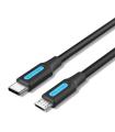 Cable USB 2.0 Tipo-C Vention COVBG/ USB Tipo-C Macho - MicroUSB Macho/ 480Mbps/ 1.5m/ Negro
