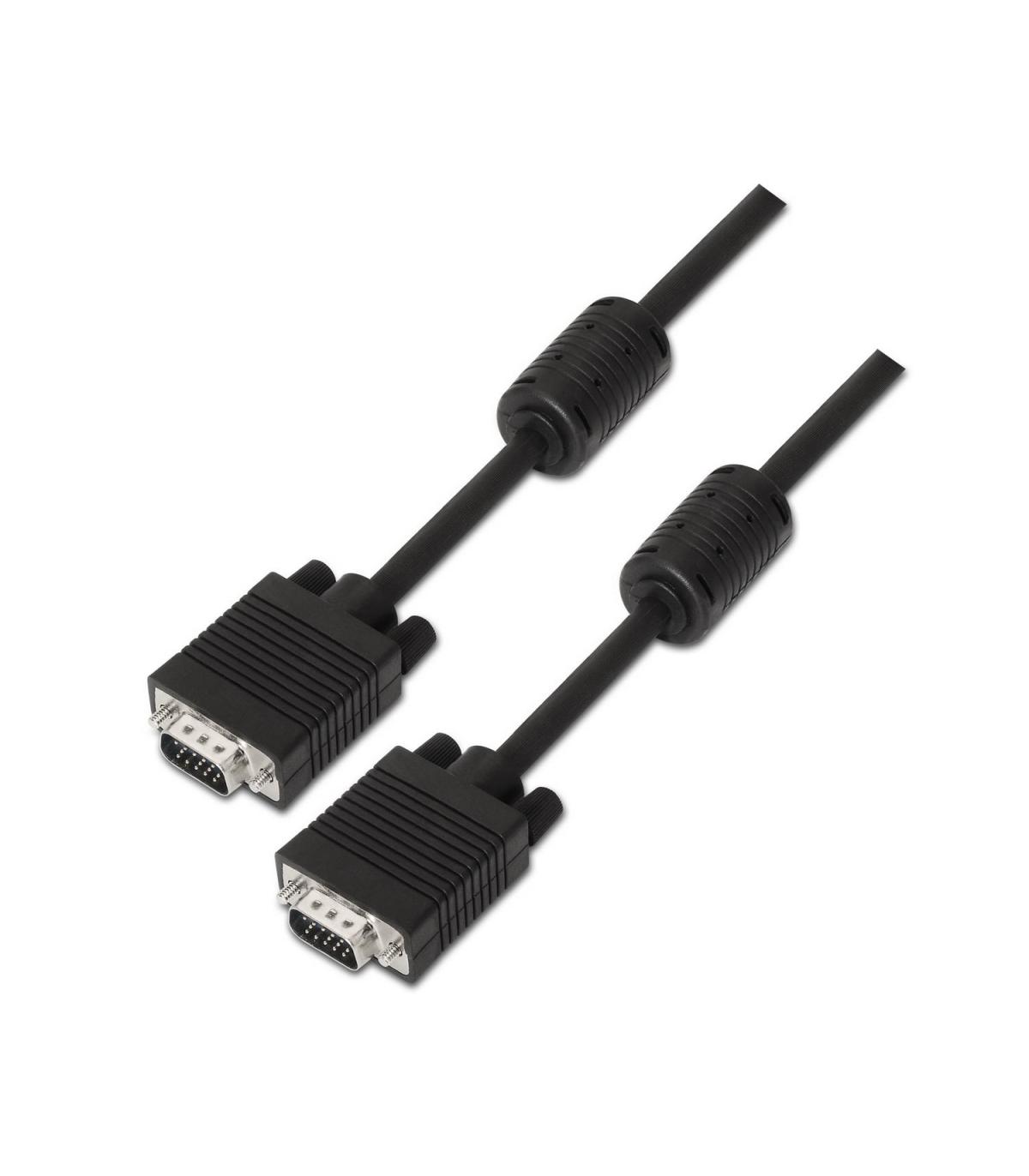 CABLE SVGA FERRITA HDB15M-HDB15M NEGRO 1.8M AISENS A113-0071