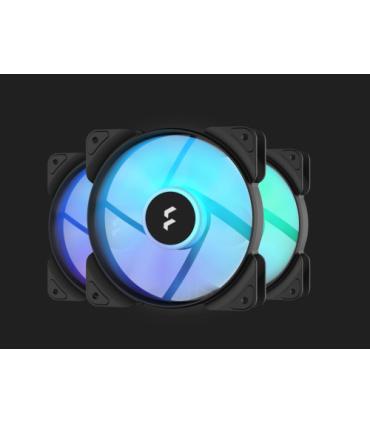 FRACTAL VENTILADOR CAJA ASPECT 12 SERIES RGB PWM 120MM MARCO NEGRO PACK 3 UNID (FD-F-AS1-1207)