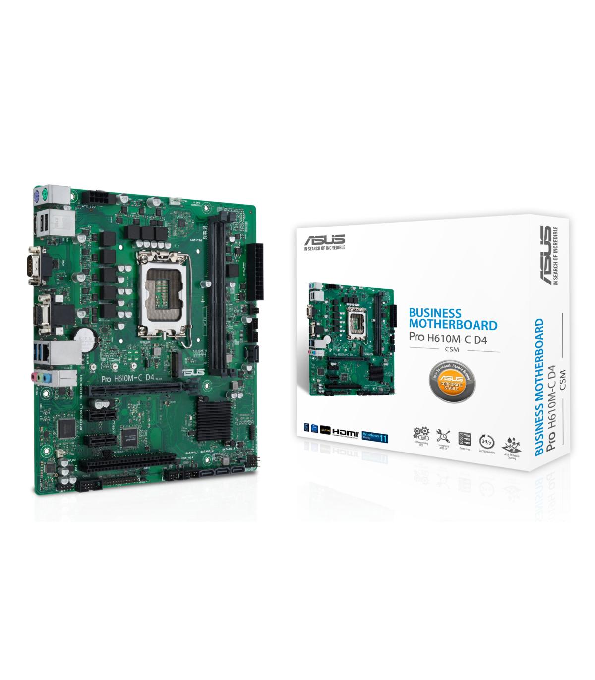 ASUS PRO H610M-C D4-CSM Intel H610 LGA 1700 Micro ATX