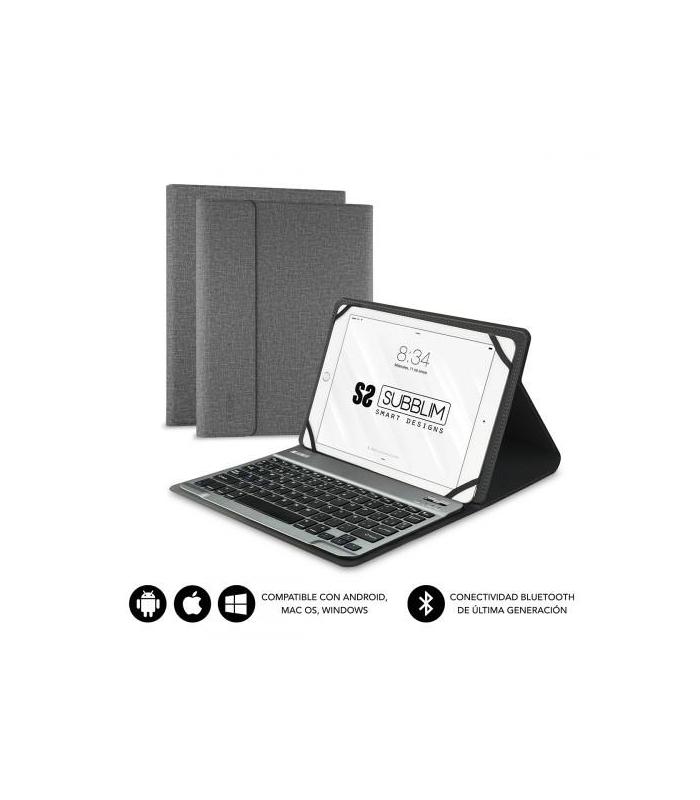 SUBBLIM Funda con Teclado KEYTAB PRO BLUETOOTH 10,1\" Grey