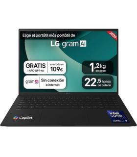 PORTATIL LG GRAM, 16\", 16ZD90T, INTEL CORE ULTRA  7, 40,6 CM, 2560 X 1600 PIXELES, 16 GB, 1 TB, FREEDOS
