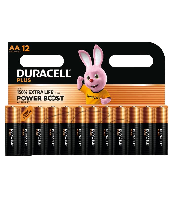 Pack De 12 Pilas AA Duracell Plus Power Boost DPBLR6B12  1.5V  Alcalinas