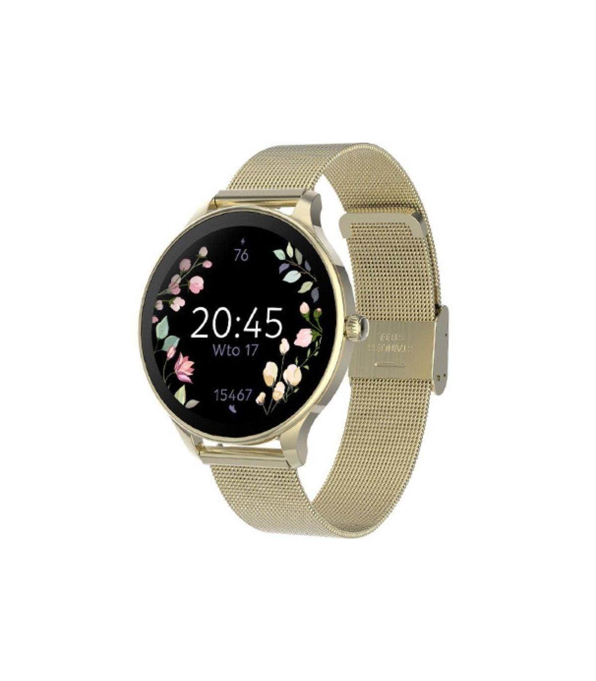 Smartwatch Forever Velora SB-306/ Notificaciones/ Frecuencia Cardaca/ Oro