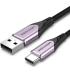 Cable USB 2.0 Tipo-C Vention CODVH/ USB Tipo-C Macho - USB Macho/ 480Mbps/ 2m/ Purpura