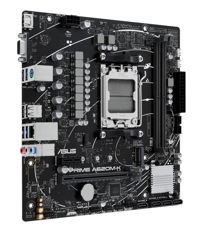 Placa Base Asus Prime A620M-K Socket AM5  DDR5  PCIe 4.0  Micro ATX