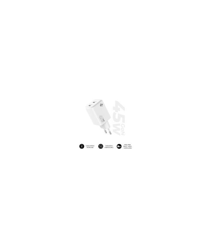 SUBBLIM CARGADOR GAN 45W CHARGER USB C+C