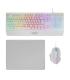 Pack Gaming Mars Gaming MCP124  Teclado H-MECH  + Ratn Ptico + Alfombrilla  Blanco