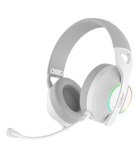 AURICULAR COOLBOX INALAMBRICOS GAMING MULTIDISPOSITIVO MICRO WB01 RGB BLANCO