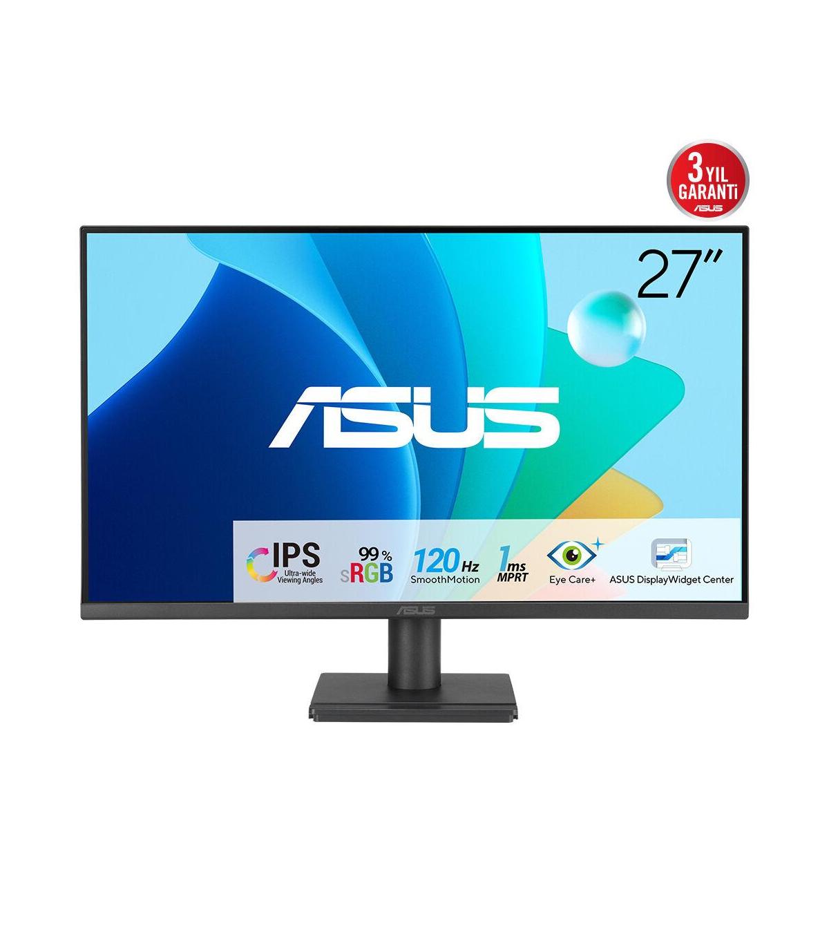 MONITOR 27 ASUS GAMING VA279HG IPS FHD 120HZ 1MS HDMI VGA NEGRO