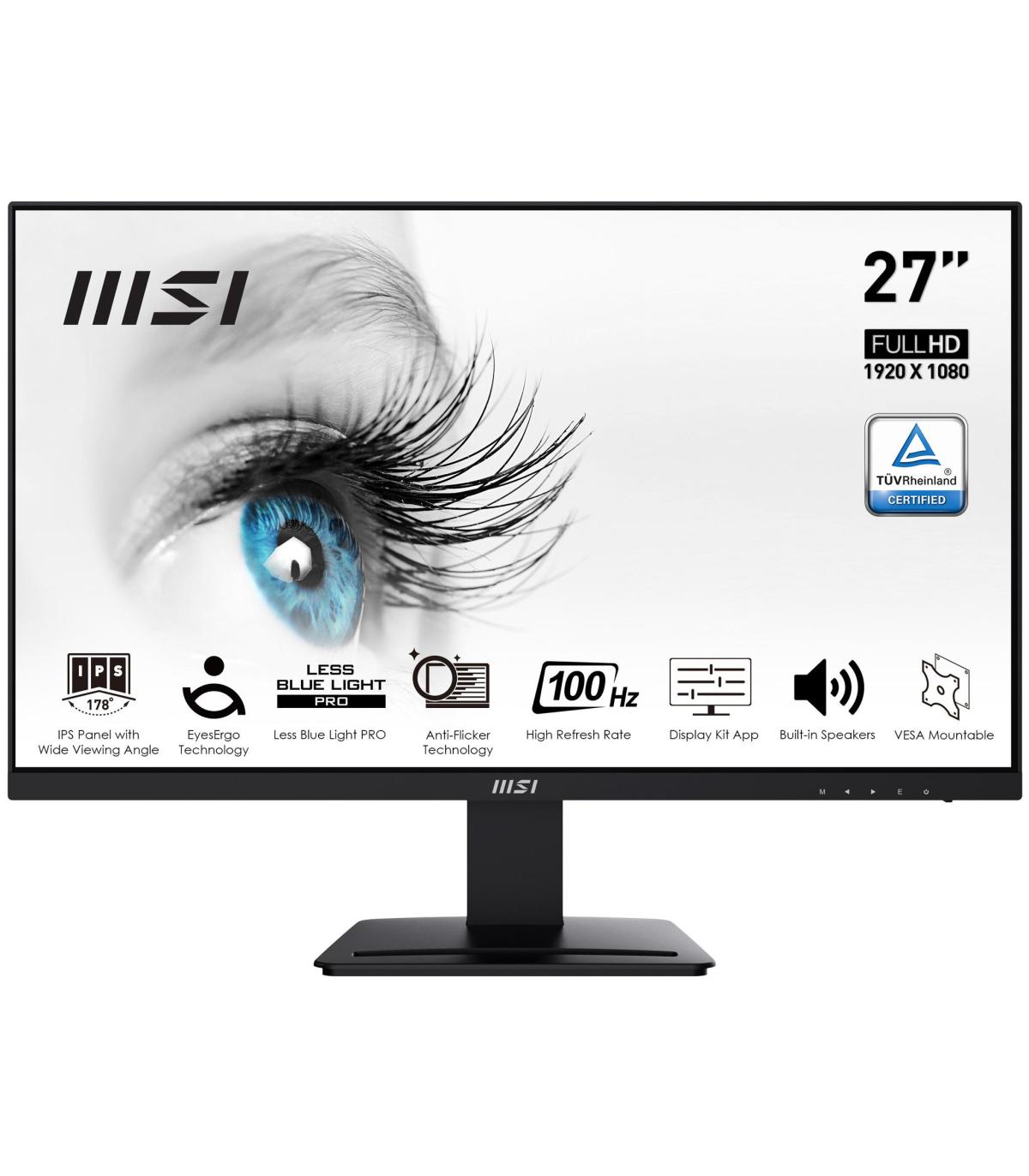 MSI MP273A Monitor 27" IPS FHD 100hz VGA DP HDMI M