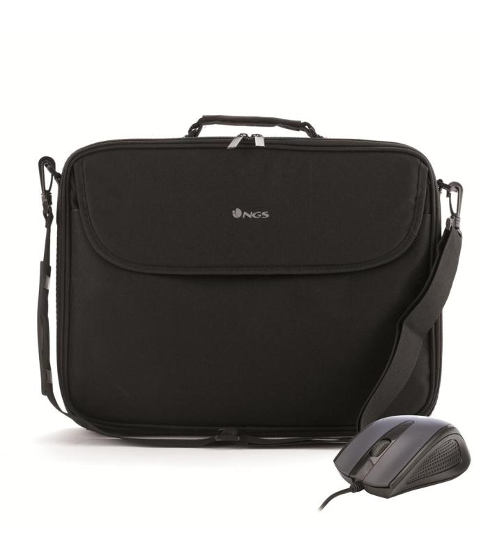 BOLSA PORTATIL  16 NGS MONRAY BUREAU KIT (BOLSA+RATON) NEGRO Y ROJO