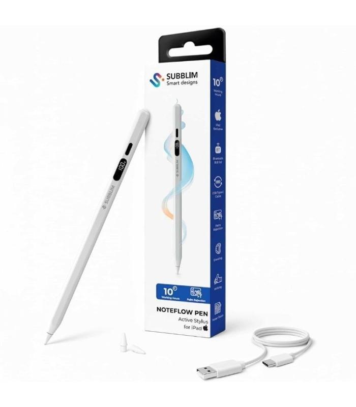 Lpiz Electrnico Subblim NoteFlow Pen para iPad/ Blanco