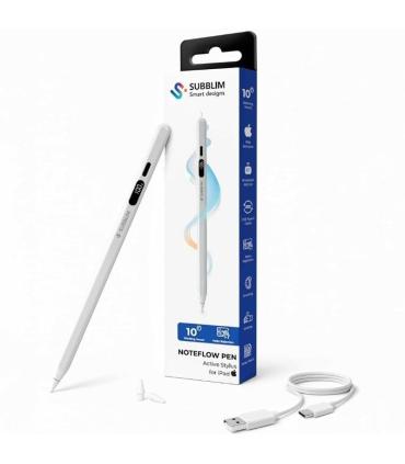 Lpiz Electrnico Subblim NoteFlow Pen para iPad/ Blanco