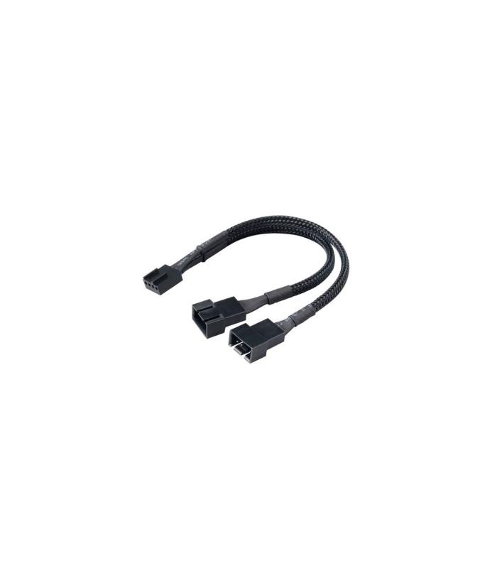 Cable divisor PWM 04P para 2 ventiladores negro 15cm