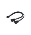 Cable divisor PWM 04P para 2 ventiladores negro 15cm