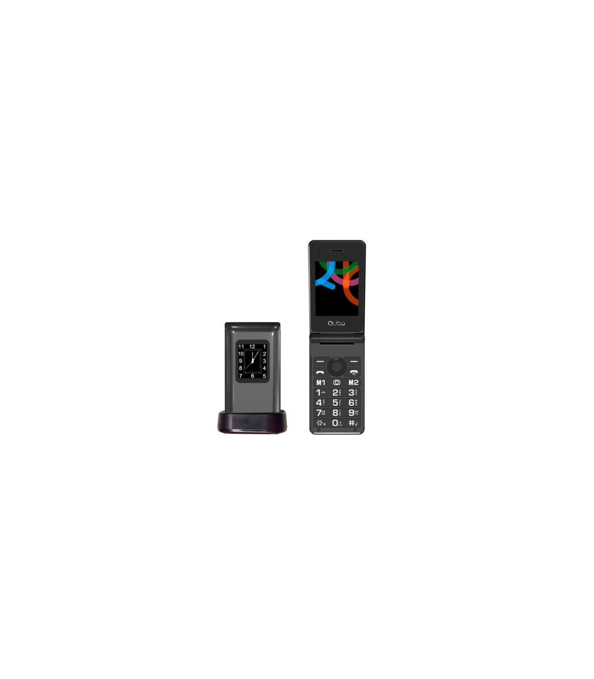 Telefono Qubo X-28BKC Negro - 2,8\"+1,77\" - Base