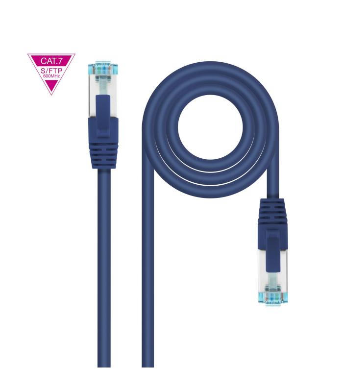Cable De Red Latiguillo Cat.7 600MHZ LSZH SFTP PIMF AWG26, Azul, 25 Cm