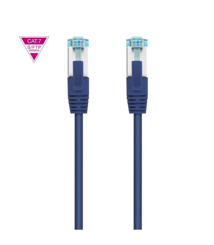 Cable De Red Latiguillo Cat.7 600MHZ LSZH SFTP PIMF AWG26, Azul, 25 Cm