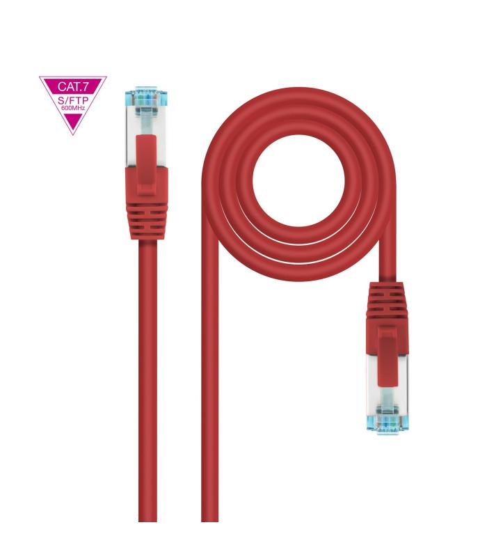 Cable De Red Latiguillo Cat.7 600MHZ LSZH SFTP PIMF AWG26, Rojo, 2 M