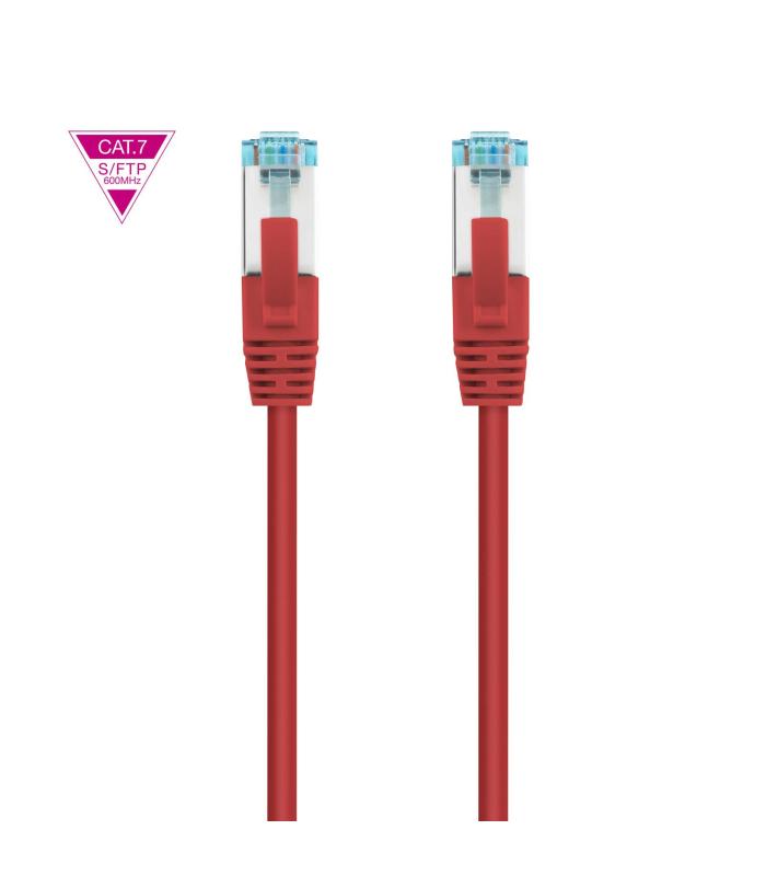 Cable De Red Latiguillo Cat.7 600MHZ LSZH SFTP PIMF AWG26, Rojo, 2 M