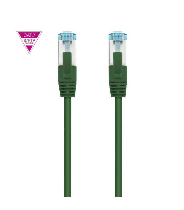 Cable De Red Latiguillo Cat.7 600MHZ LSZH SFTP PIMF AWG26, Verde, 25 Cm