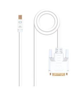 Nanocable - Cable Mini DisplayPort M A DVI M - Blanco - Longitud 2.0 M